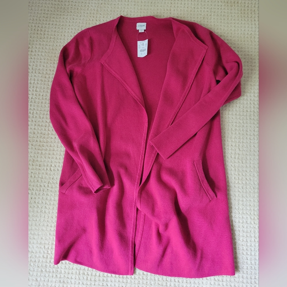 Nwt Raspberry Pink Open Cardigan - image 1